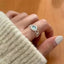 925 Sterling Silver Rings For Women Elegant Jewelry Blue Zircon Lace Open Accessories Engagement Jewellery Allergy