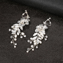 Elegant Floral Earrings for Women Pearl & Crystal Bridal Jewelry - Bohemian Wedding Accessories - Luxury Everyday To Formal Wear