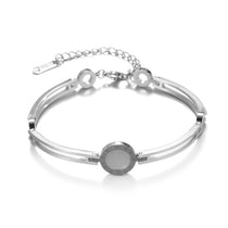 Fashion Bracelet For Women Black Acrylic Stainless Steel Couple Bracelet Carved Roman Numerals Girl Gift Hot Sale