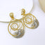 Earrings For Women Luxury  Hollow Out Drop Earrings Wedding Party Gift Women Accessories Daily Wear 2PCS Set