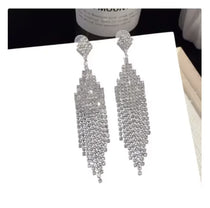 Earrings for women crystal oorbellen hangers statement chain pendientes largos ear circle tassel trendy geometric Euro-American