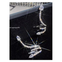 Earrings for women crystal oorbellen hangers statement chain pendientes largos ear circle tassel trendy geometric Euro-American