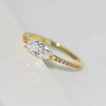 Wedding Rings For Women Simple Elegant Oval Zircon Light Gold Color Party Finger Ring Gift Fashion Jewelry R870