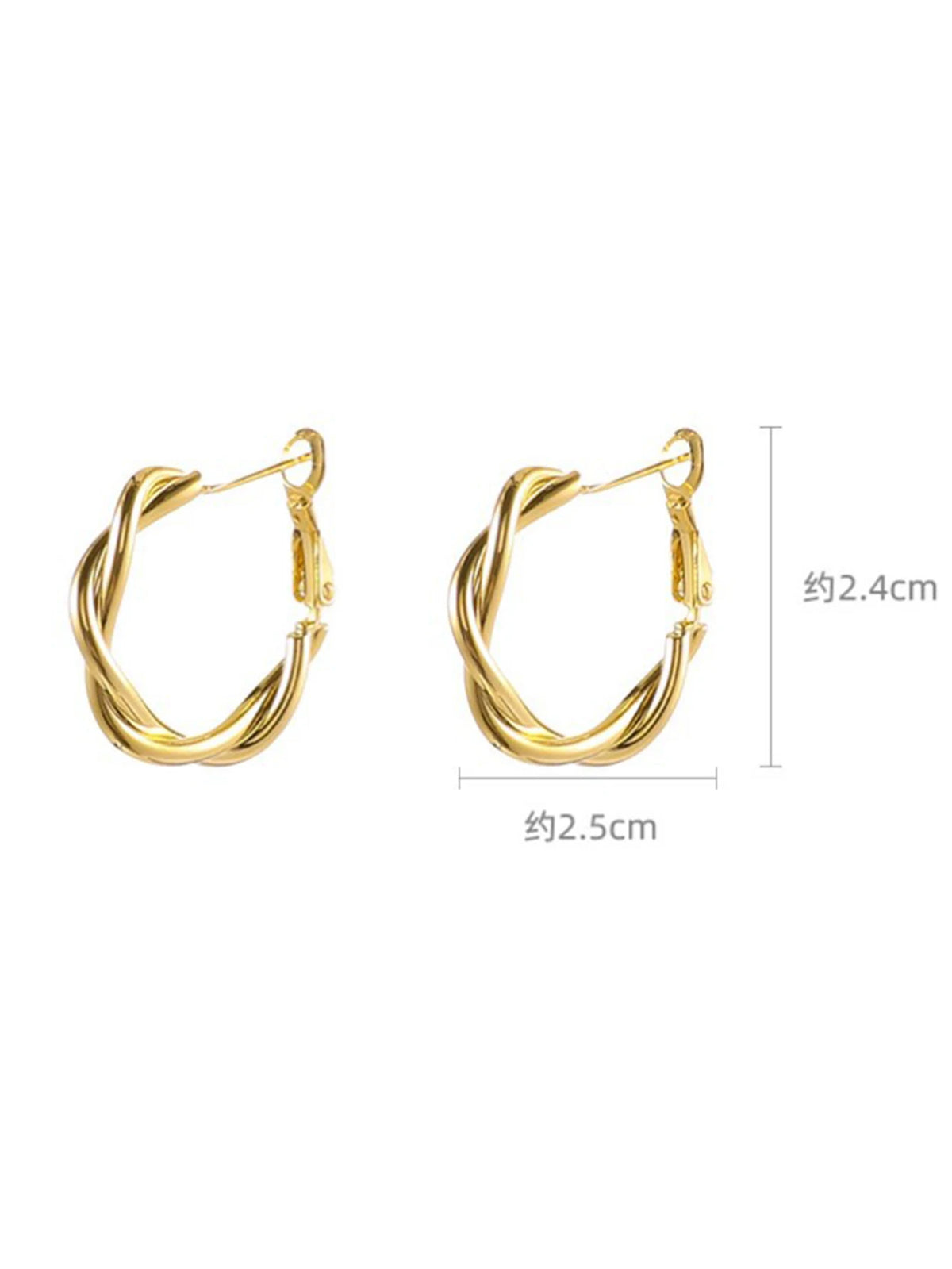 Earrings for women with a light luxury and high-end feel. Earrings with exaggerated loops and earrings