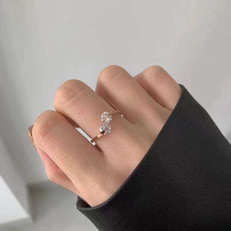Wedding Rings For Women Zircon Crystal Engagement Dainty Women's Ring Korean Fashion Accessories Jewelry Gift For Lover R007
