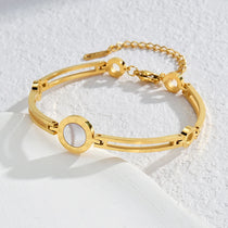 Fashion Bracelet For Women Black Acrylic Stainless Steel Couple Bracelet Carved Roman Numerals Girl Gift Hot Sale