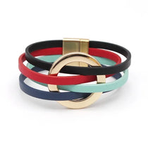 Leather Bracelets For Women 2024 Fashion Bracelets & Bangles Elegant Multilayer Wide Wrap Bracelet Female Jewelry Gift