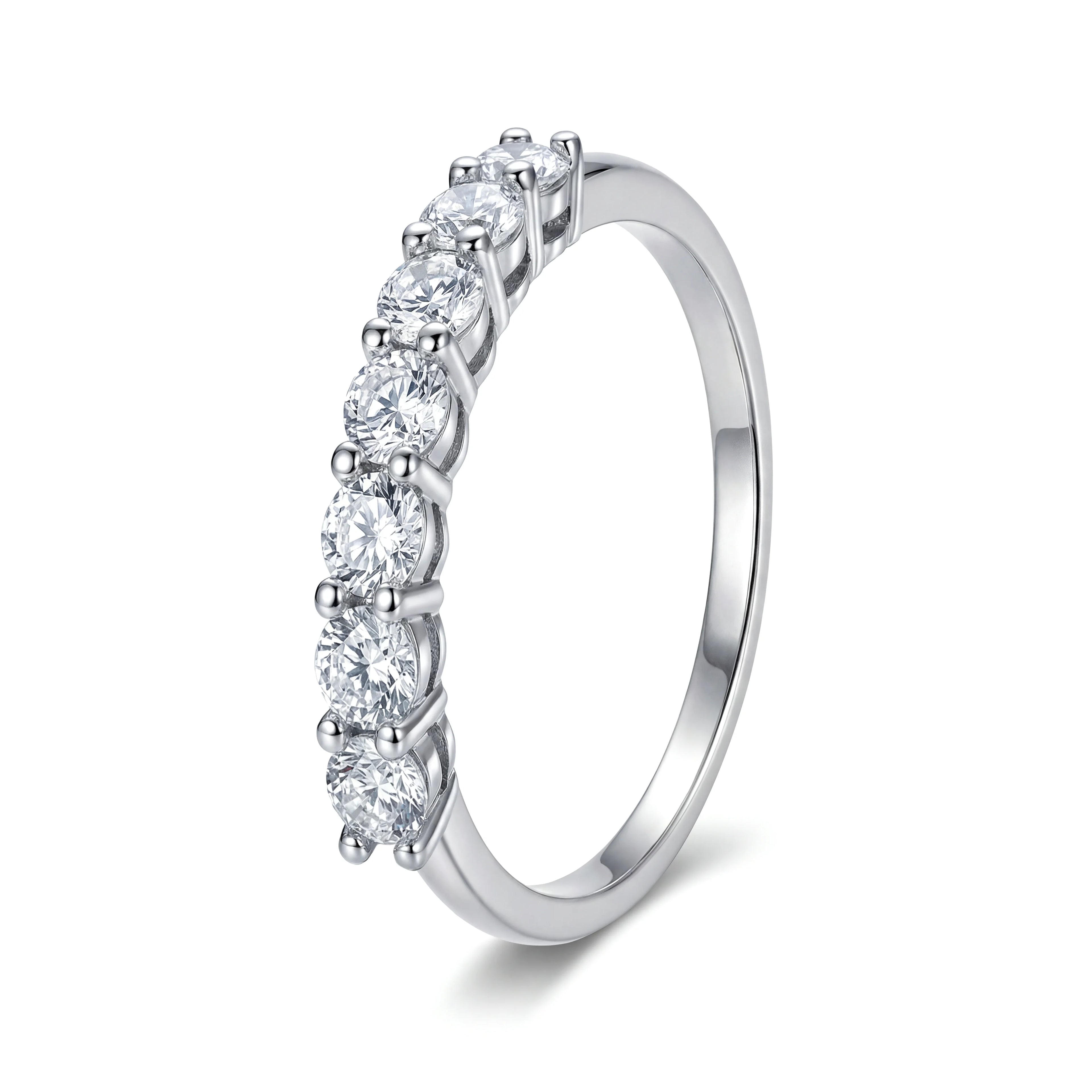 925 Sterling Silver Round Zircon Shiny Gorgeous Rings For Women Engagement Wedding High Quality Fine Jewelry