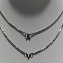 Custom Layered Letter Necklaces For Women Gold Color Stainless Steel Two Initial Necklace with Box Chain Minimalist Jewelry