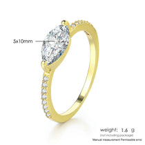 Wedding Rings For Women Simple Elegant Oval Zircon Light Gold Color Party Finger Ring Gift Fashion Jewelry R870