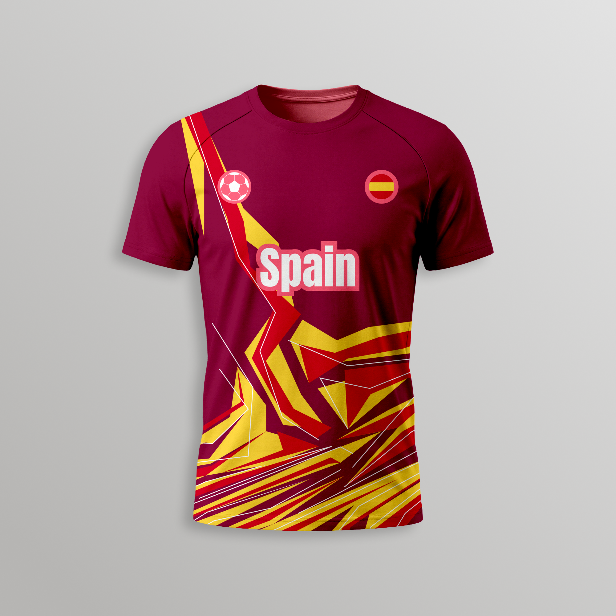 Spain Football T-Shirt - Dry Fit T Shirt Main image