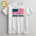 USA United States Of American Flag Print T-Shirt for Men & Women