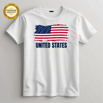 USA United States Of American Flag Print T-Shirt for Men & Women