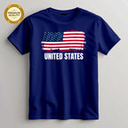 USA United States Of American Flag Print T-Shirt for Men & Women
