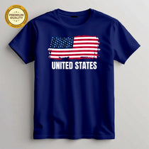 USA United States Of American Flag Print T-Shirt for Men & Women