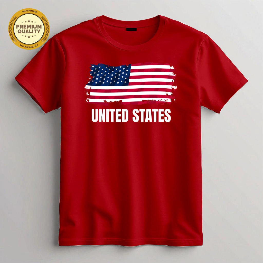 USA United States Of American Flag Print T-Shirt for Men & Women
