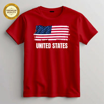 USA United States Of American Flag Print T-Shirt for Men & Women