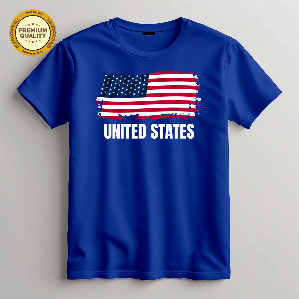 USA United States Of American Flag Print T-Shirt for Men & Women