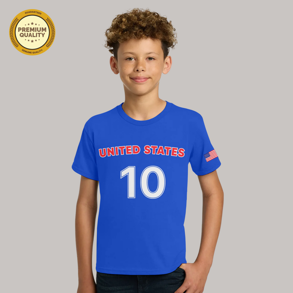 United States Soccer Fan T-Shirt  For Boys/Youth – 2026 Football   USA TShirt