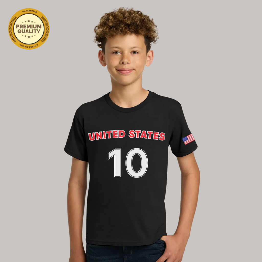 United States Soccer Fan T-Shirt  For Boys/Youth – 2026 Football   USA TShirt