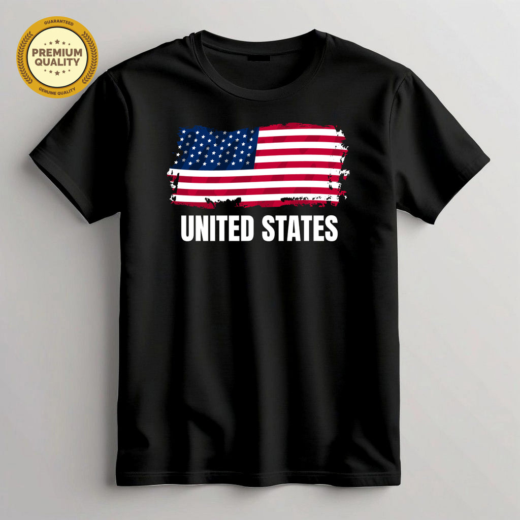 USA United States Of American Flag Print T-Shirt for Men & Women