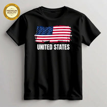 USA United States Of American Flag Print T-Shirt for Men & Women