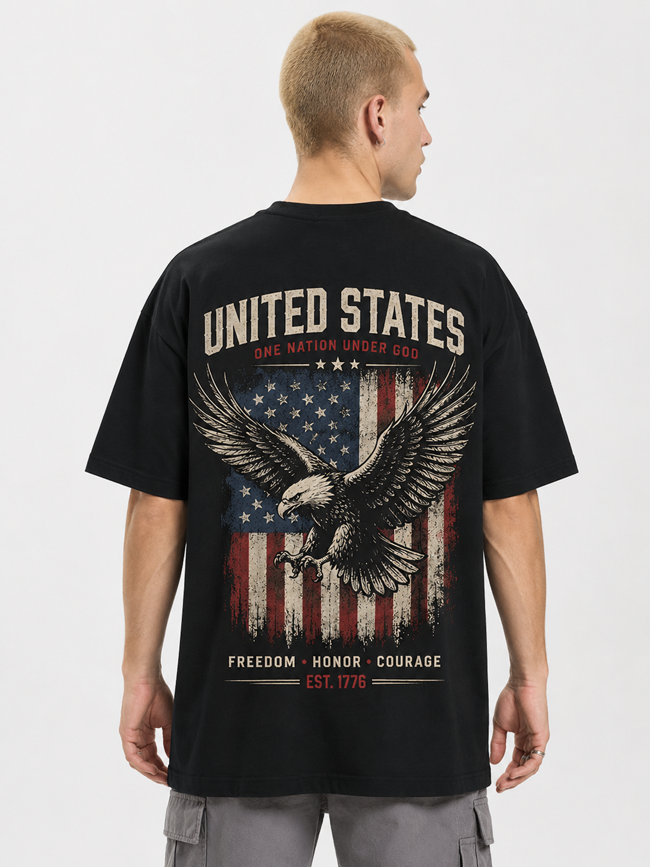 USA Oversized T-Shirt – Country Pride Unisex Graphic Tee Secondary image