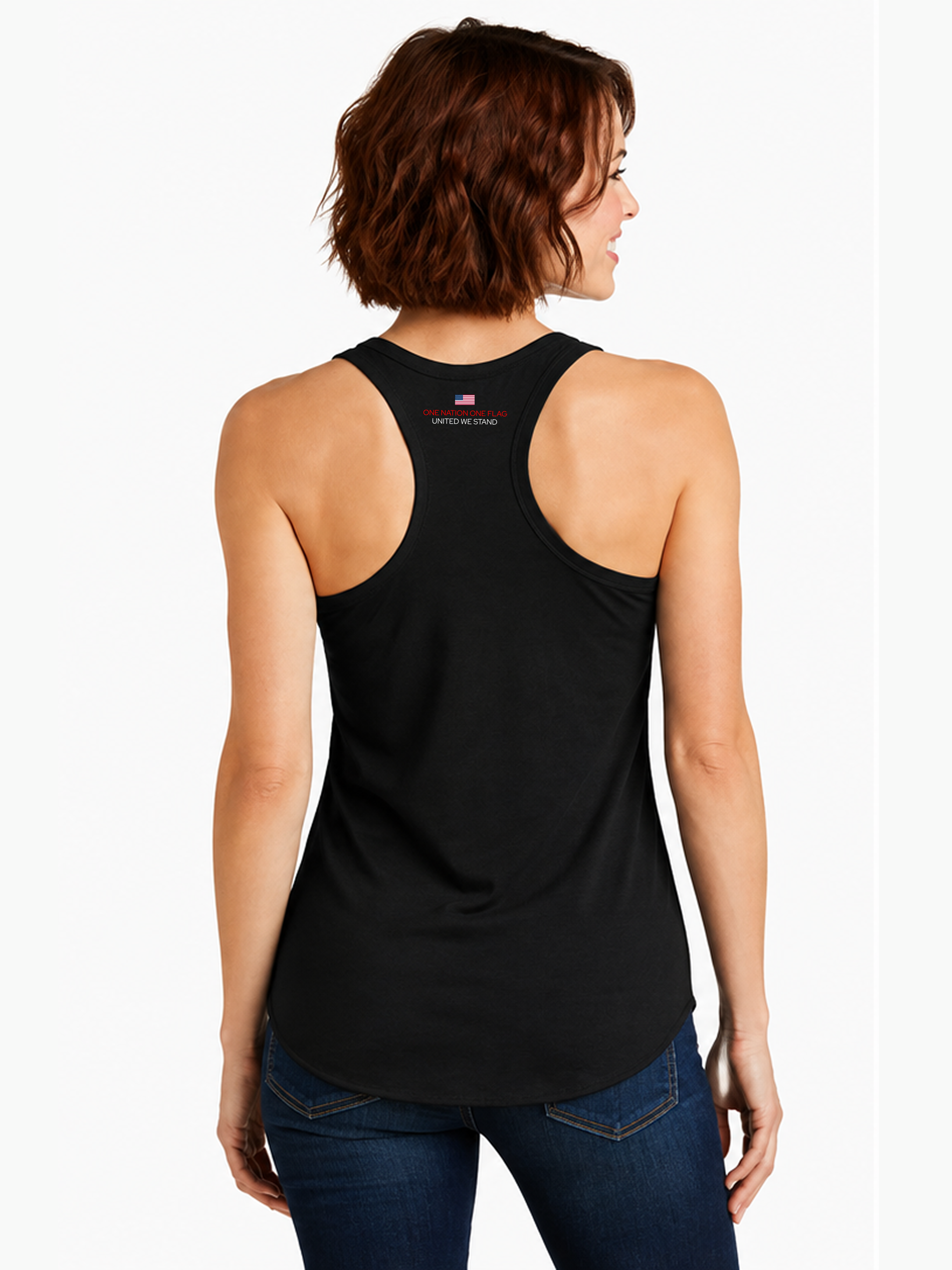 USA Pride Racerback Tank Top for Women | Country Heritage Graphic Secondary image