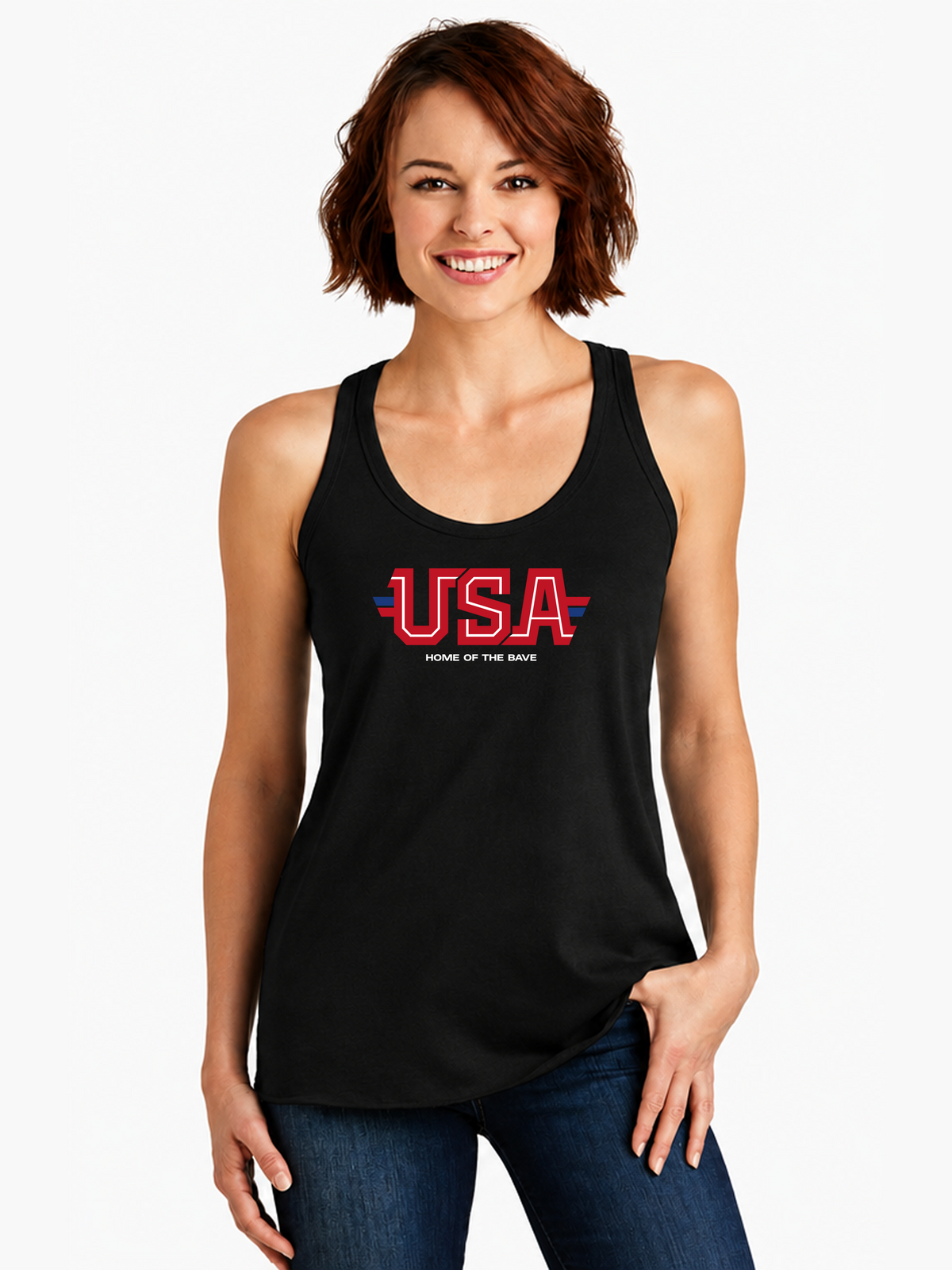 USA Pride Racerback Tank Top for Women | Country Heritage Graphic Main image