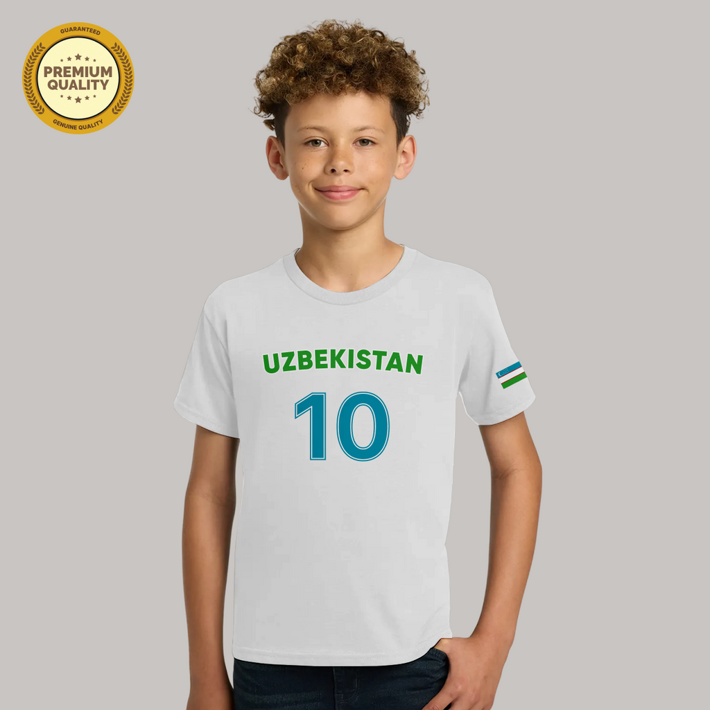 Uzbekistan Soccer Fan T-Shirt For Boys/Youth – 2026 Football   TShirt