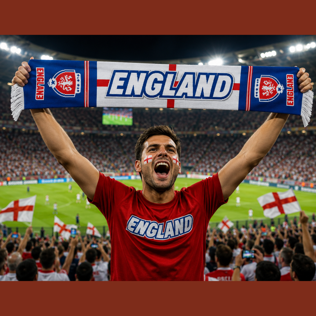 England Football Stadium Supporter Scarf