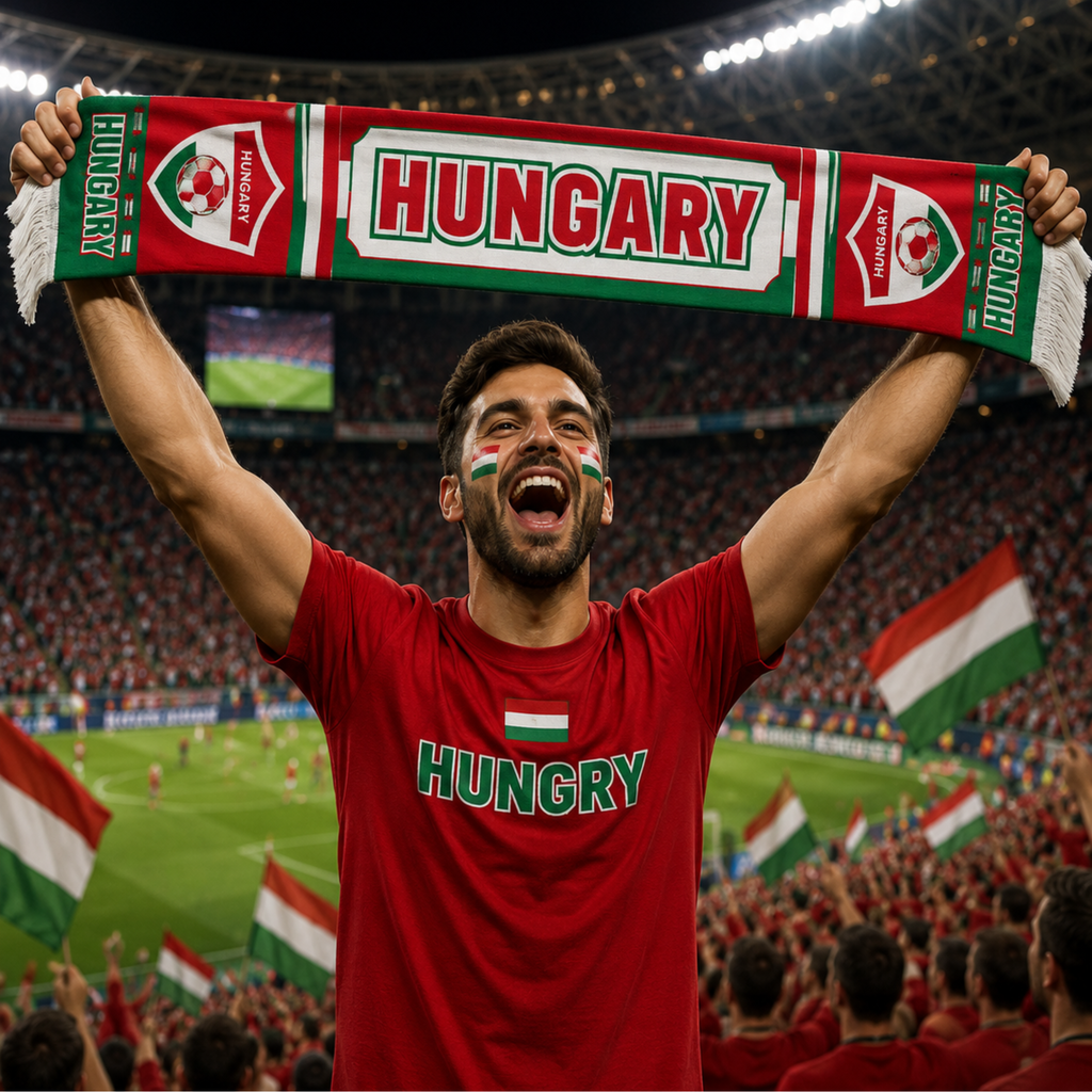 Hungary Football Stadium Supporter Scarf