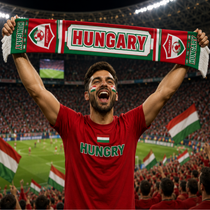 Hungary Football Stadium Supporter Scarf