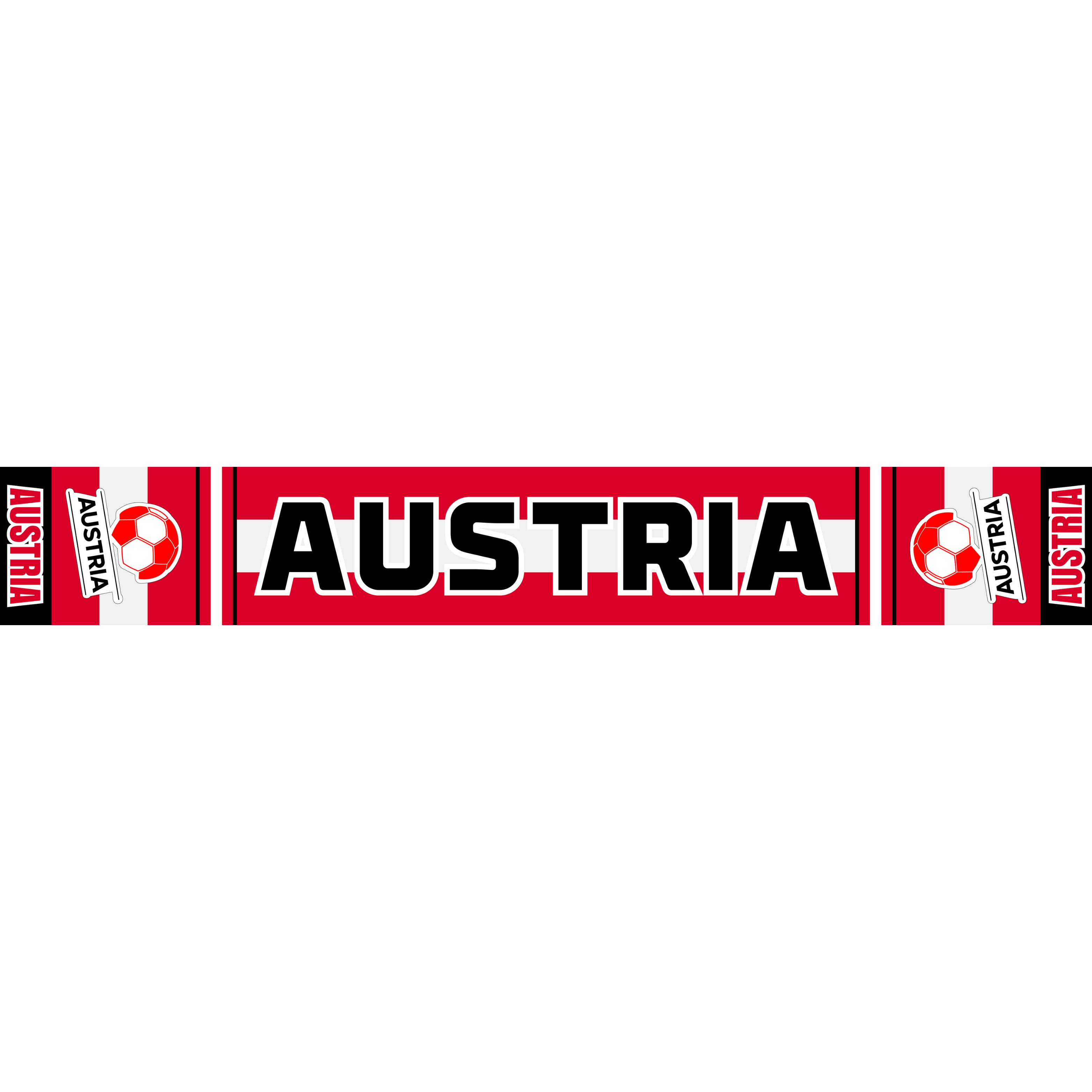 Austria Football Stadium Supporter Scarf
