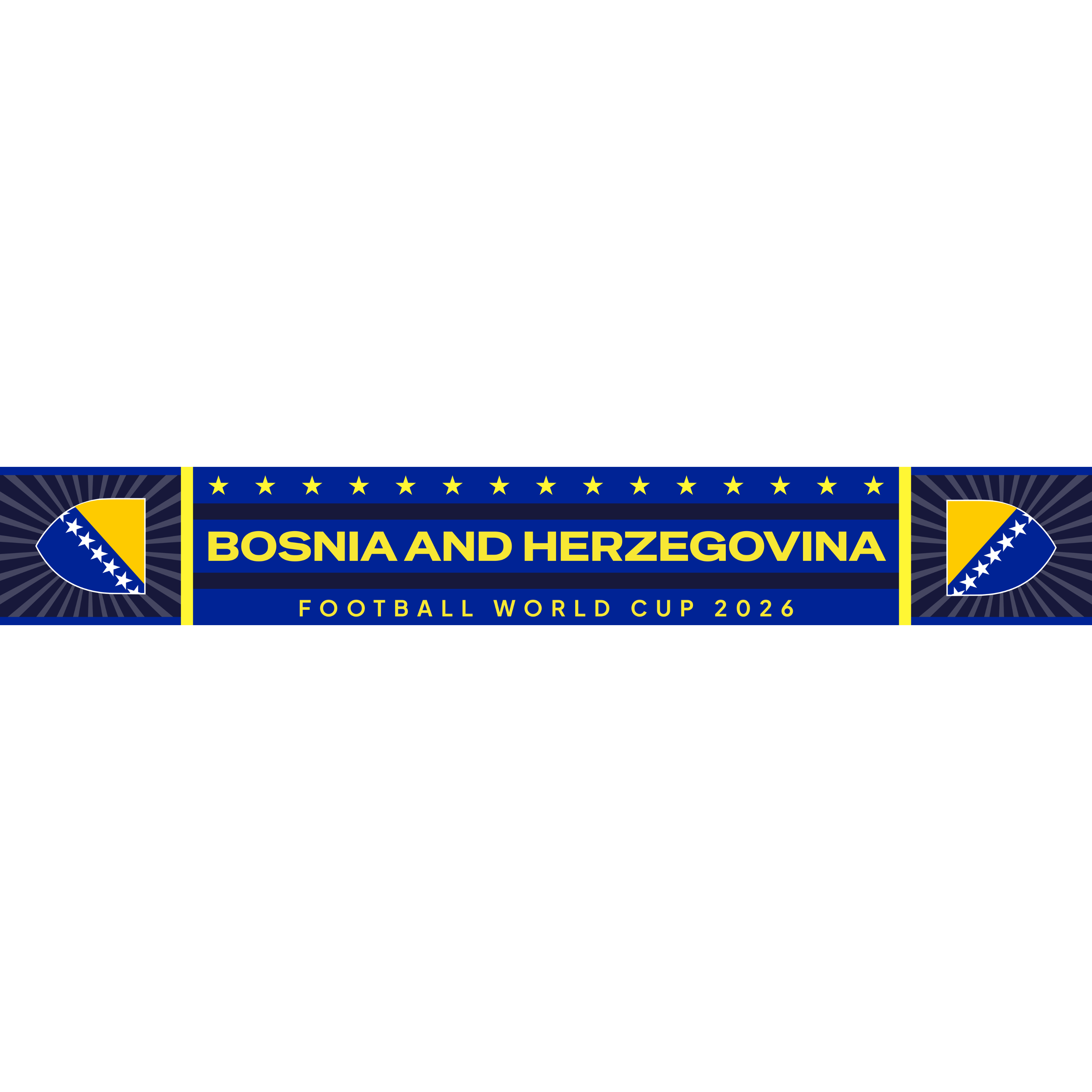 Bosnia and Herzegovina  Football Stadium Supporter Scarf