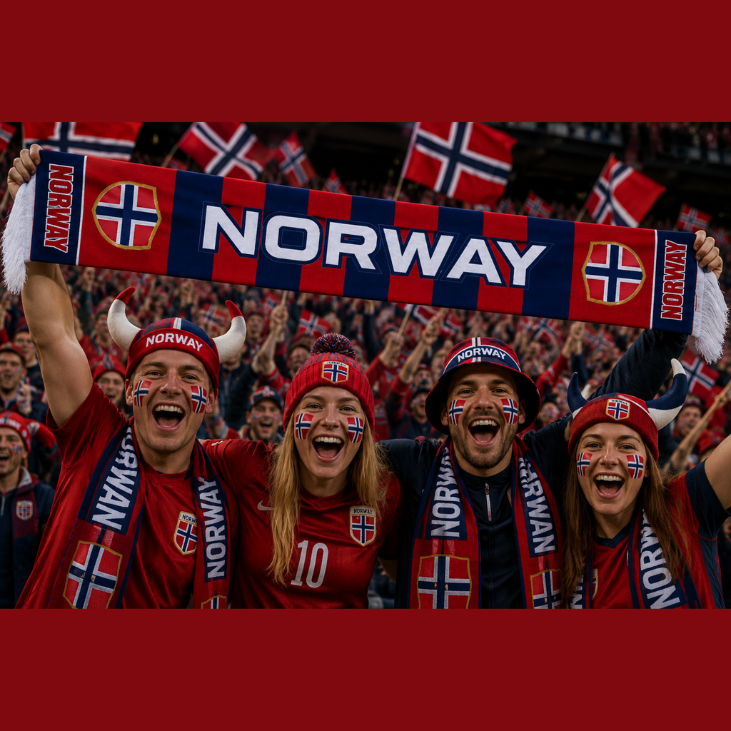 Norway Football Stadium Supporter Scarf