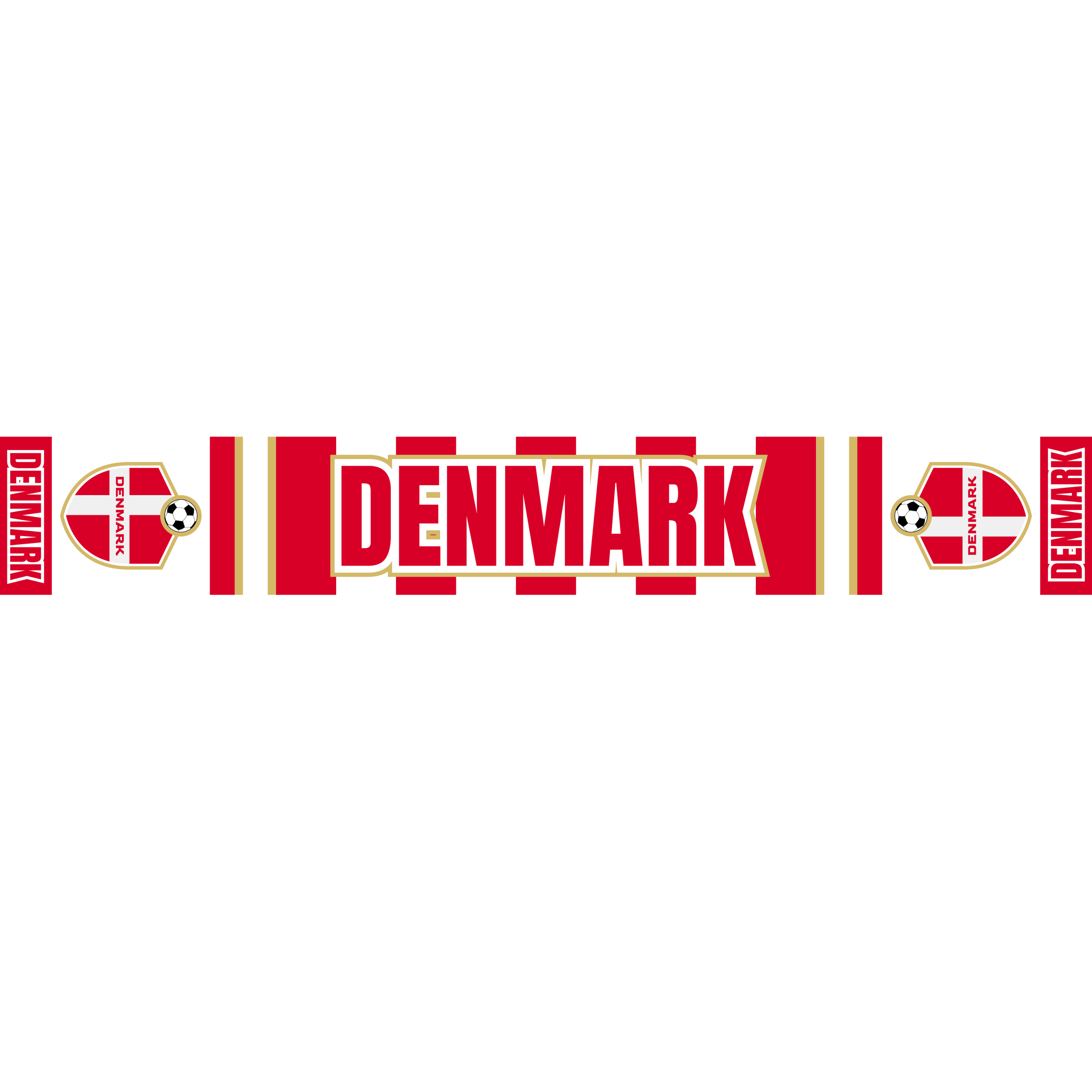 Denmark Football Stadium Supporter Scarf