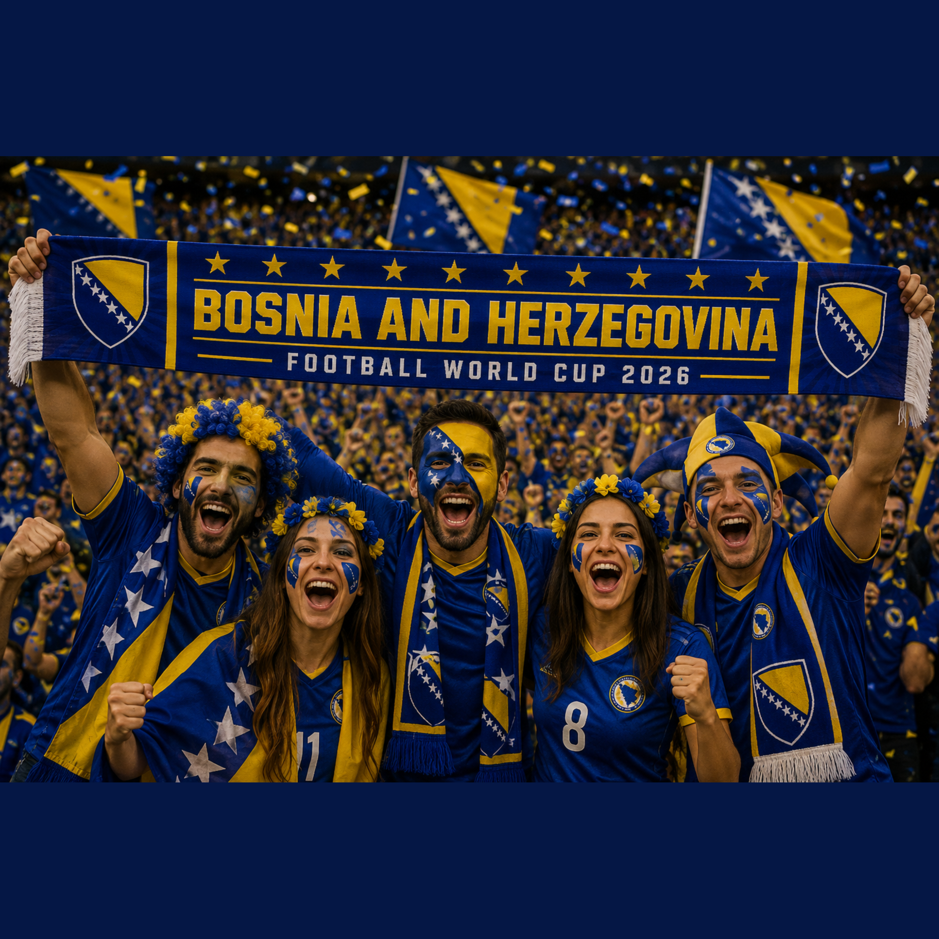 Bosnia and Herzegovina  Football Stadium Supporter Scarf Main image