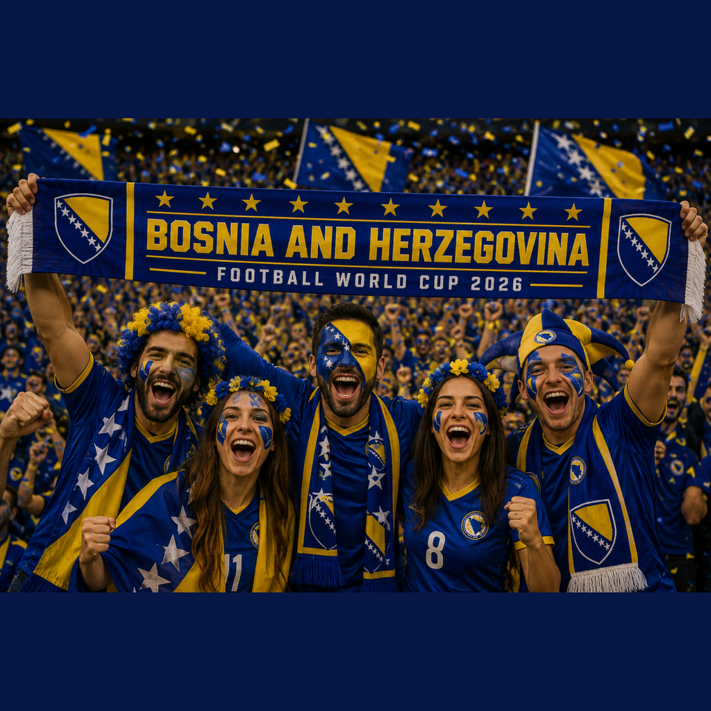 Bosnia and Herzegovina  Football Stadium Supporter Scarf