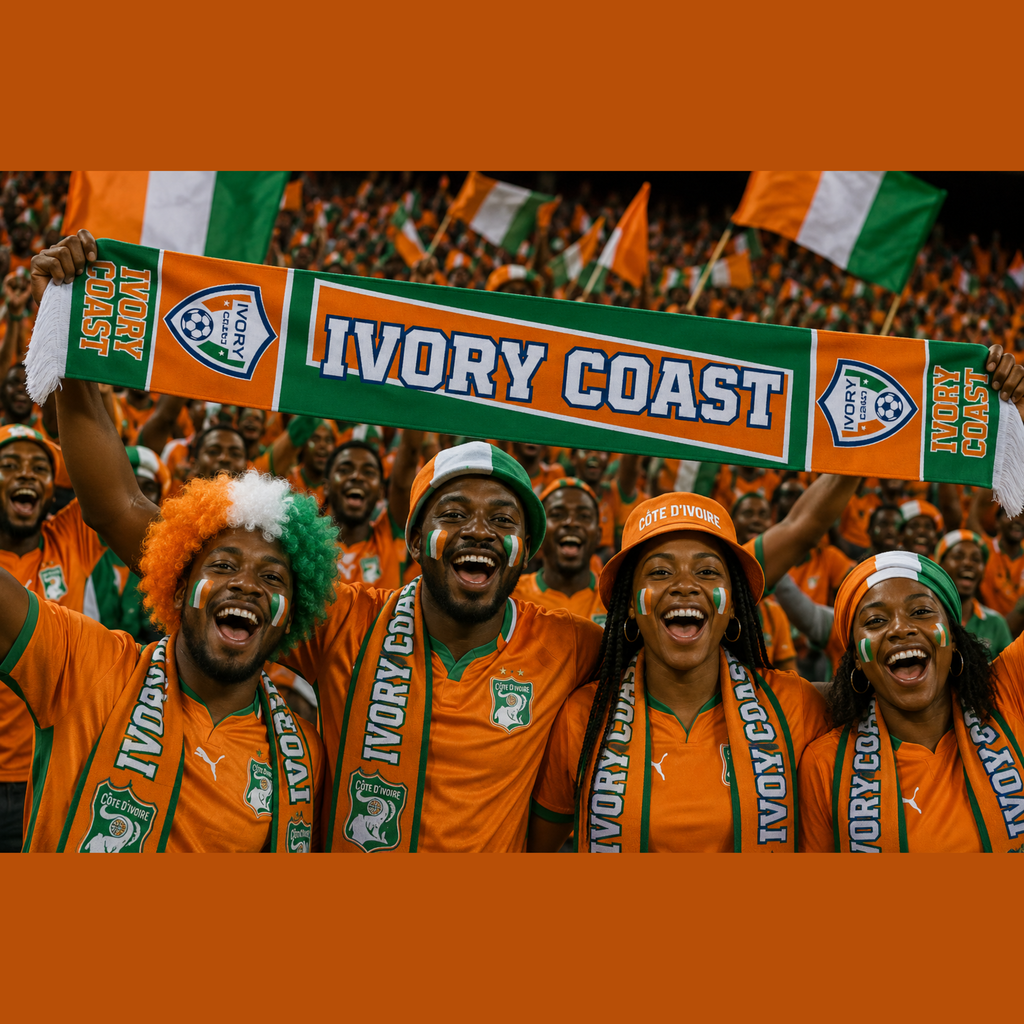 Ivory Coast Football Stadium Supporter Scarf
