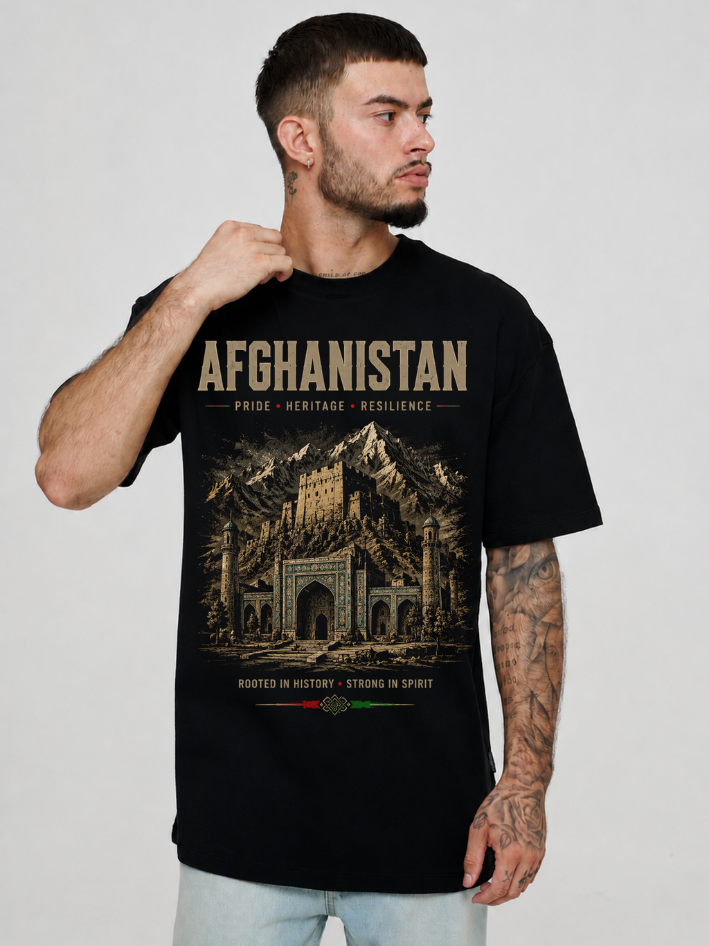 Afghanistan Oversized T-Shirt – Country Pride Unisex Graphic Tee