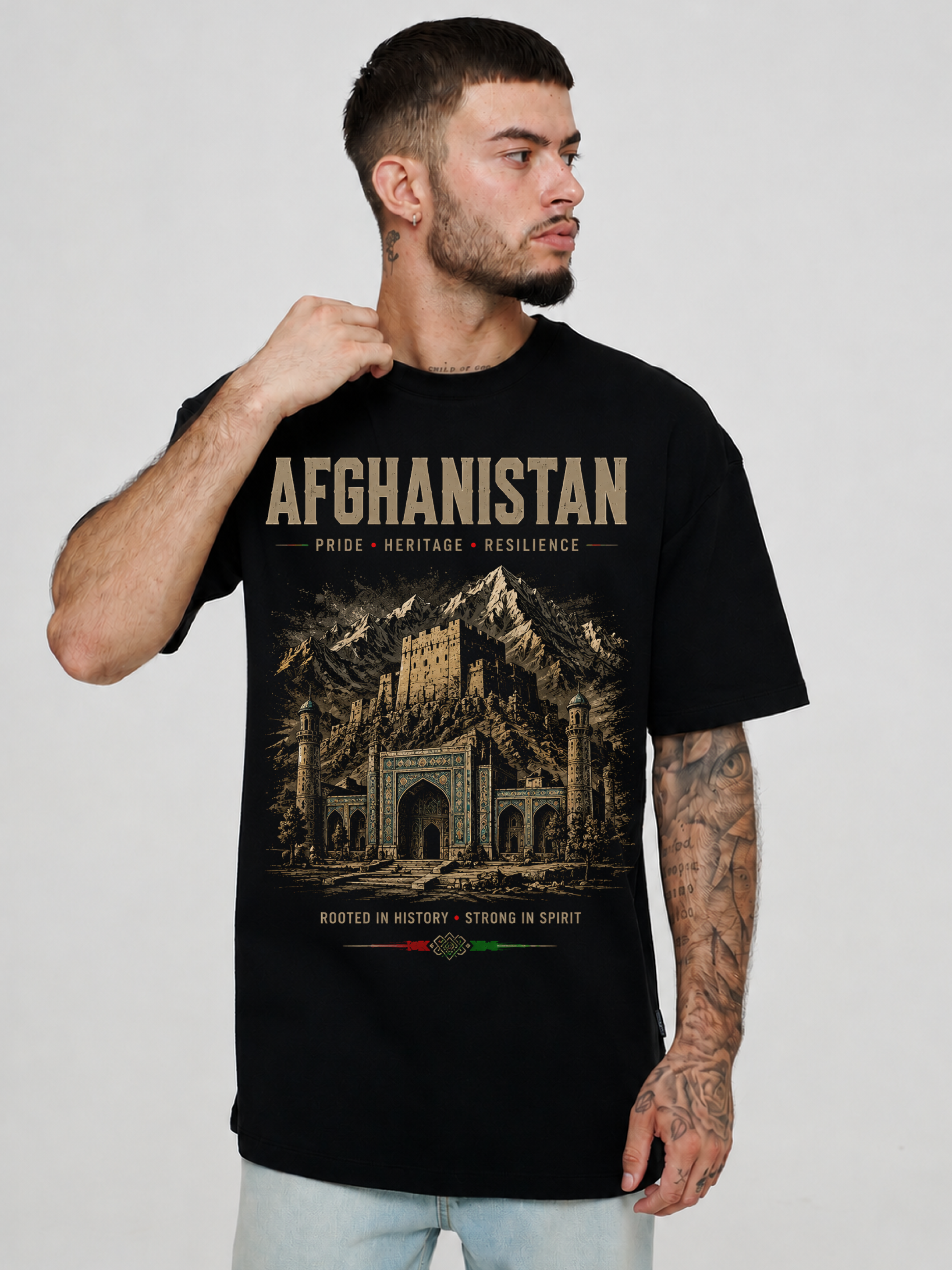Afghanistan Oversized T-Shirt – Country Pride Unisex Graphic Tee