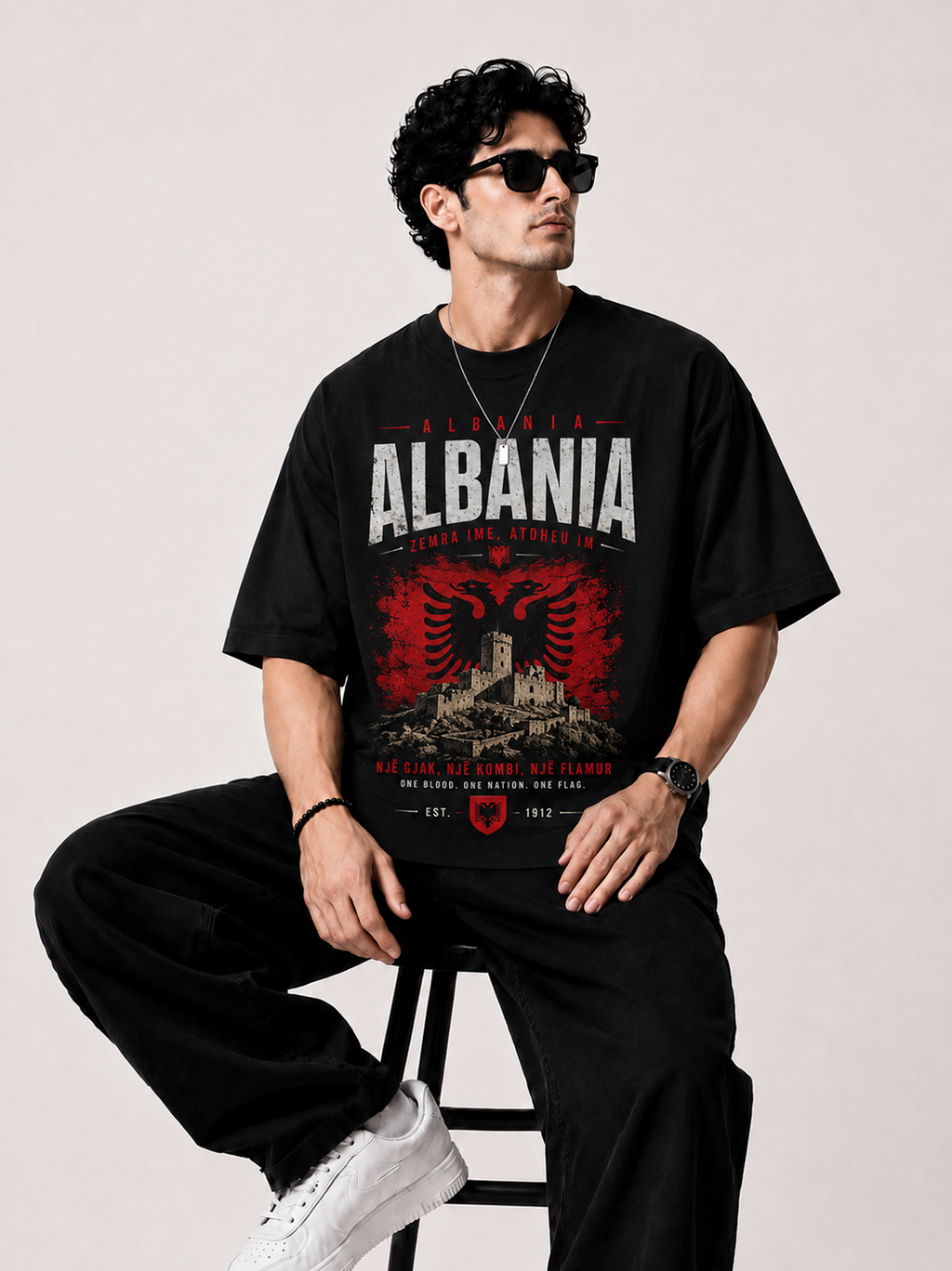Albania Oversized T-Shirt – Country Pride Unisex Graphic Tee