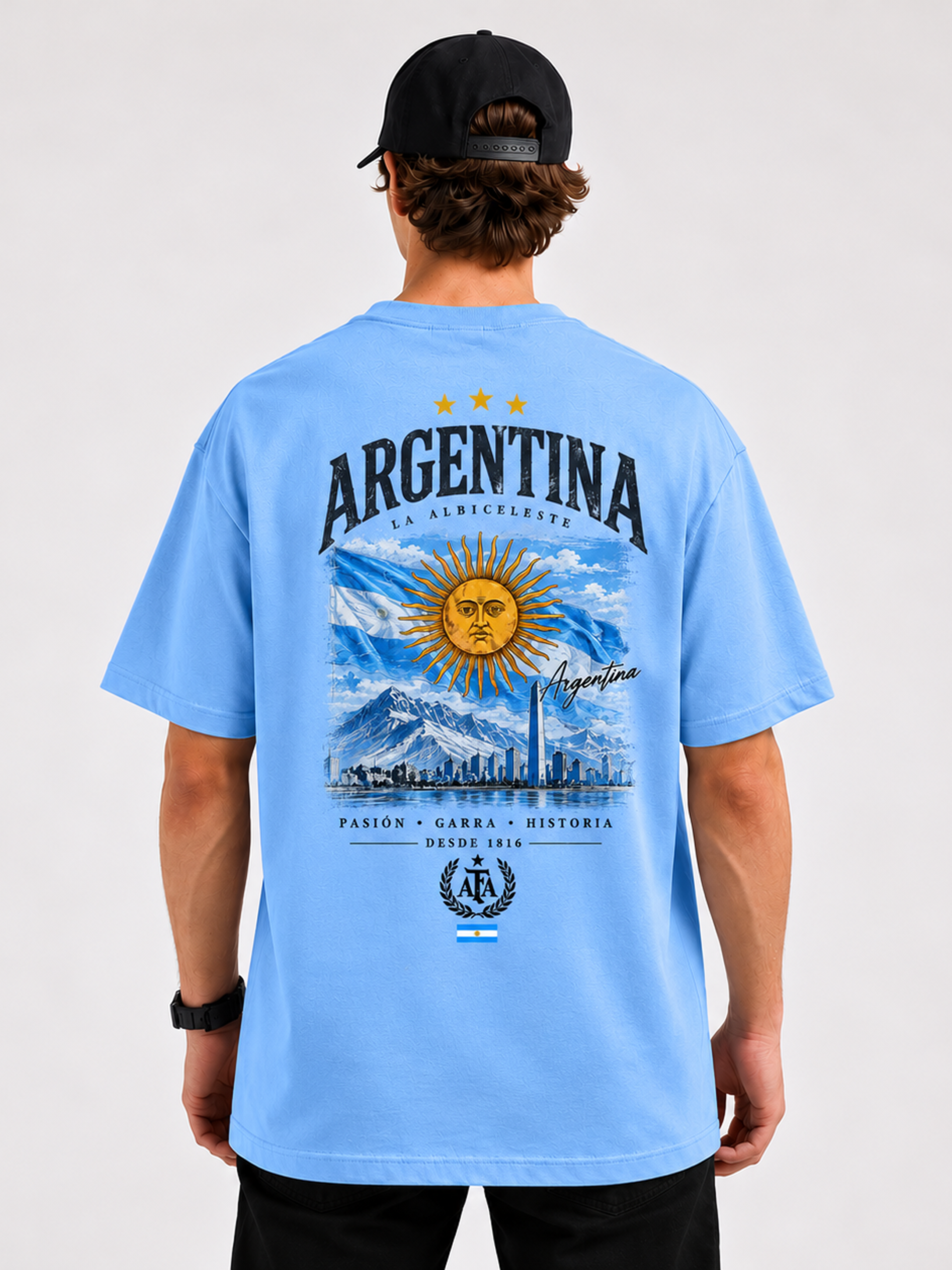 Argentina Oversized T-Shirt – Country Pride Unisex Graphic Tee Secondary image