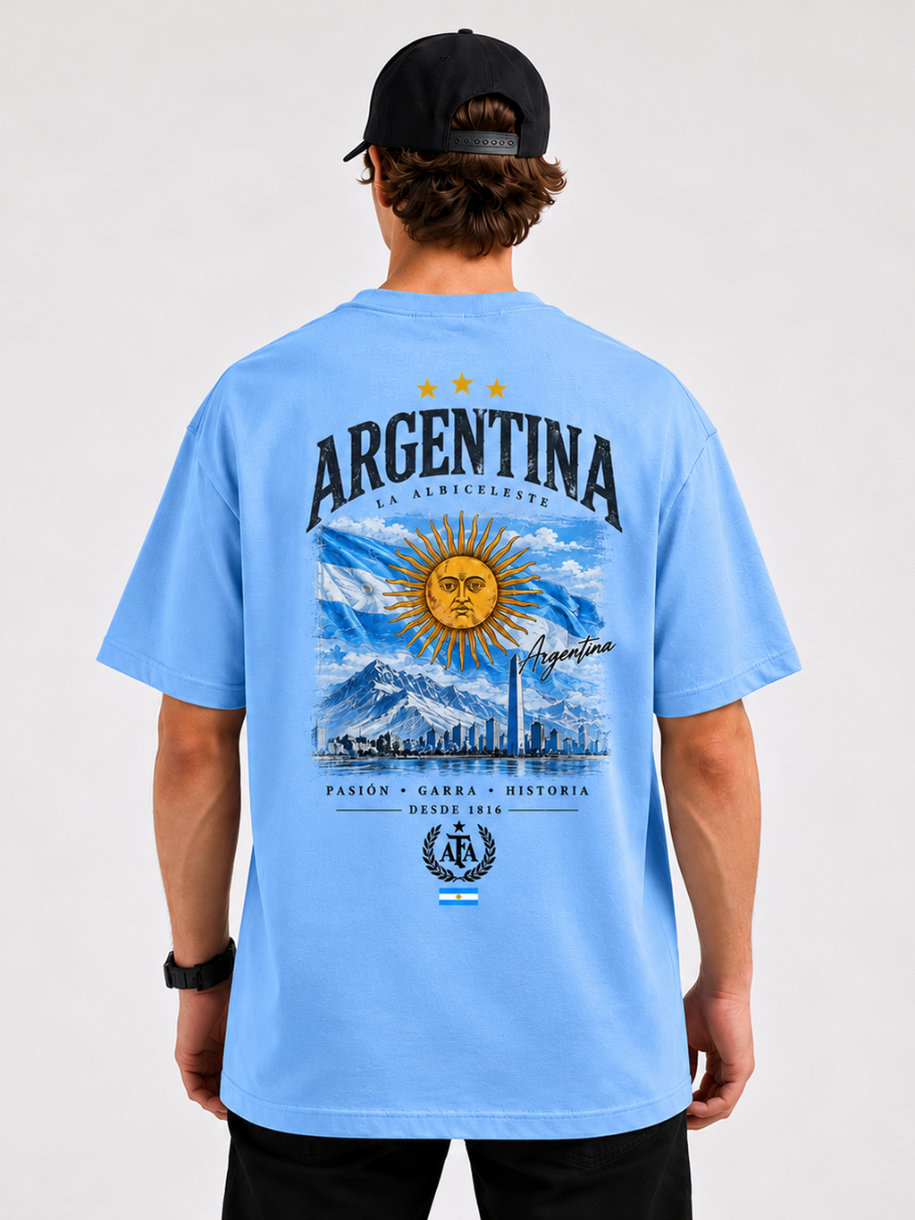 Argentina Oversized T-Shirt – Country Pride Unisex Graphic Tee