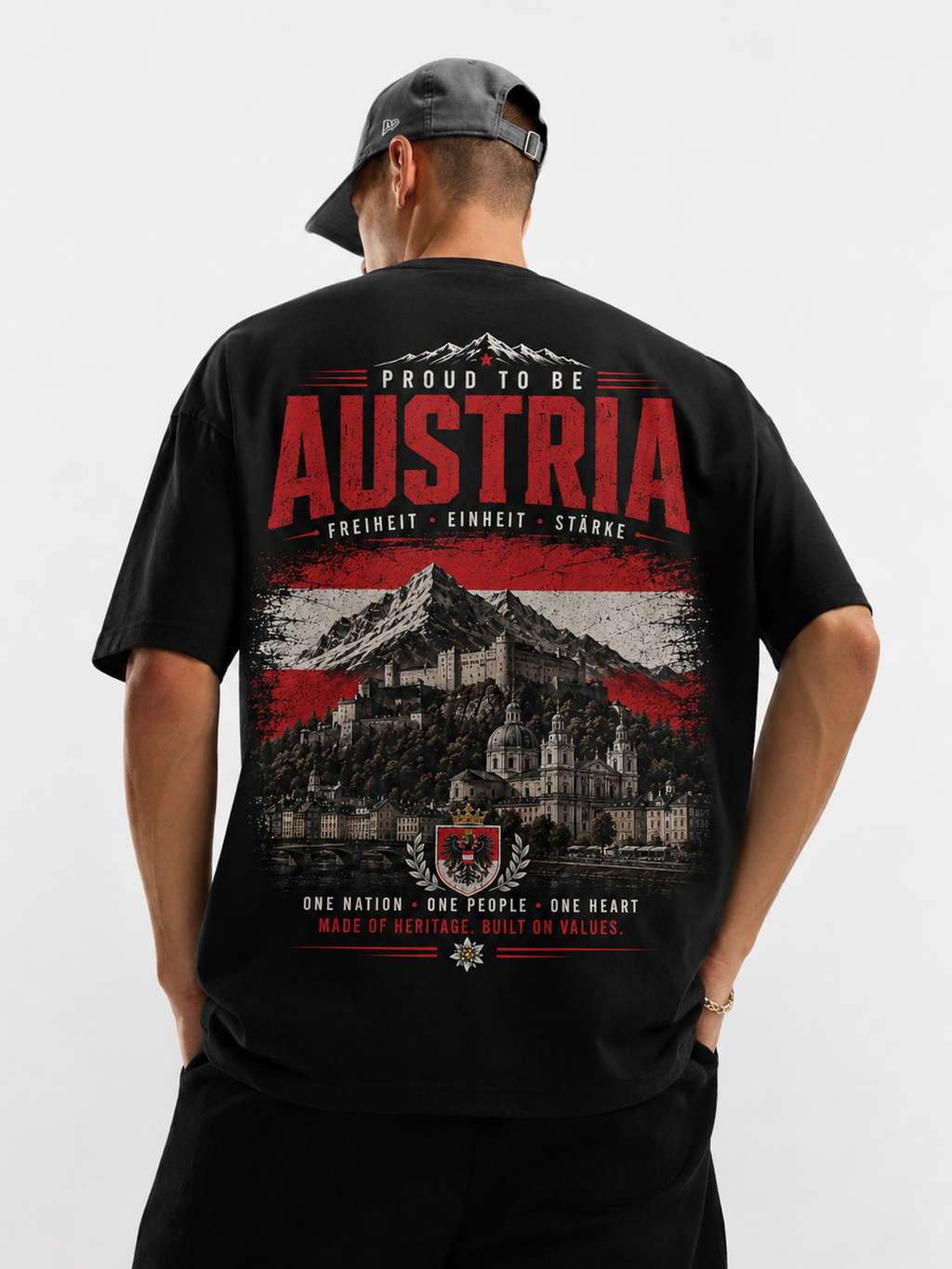 Austria Oversized T-Shirt – Country Pride Unisex Graphic Tee