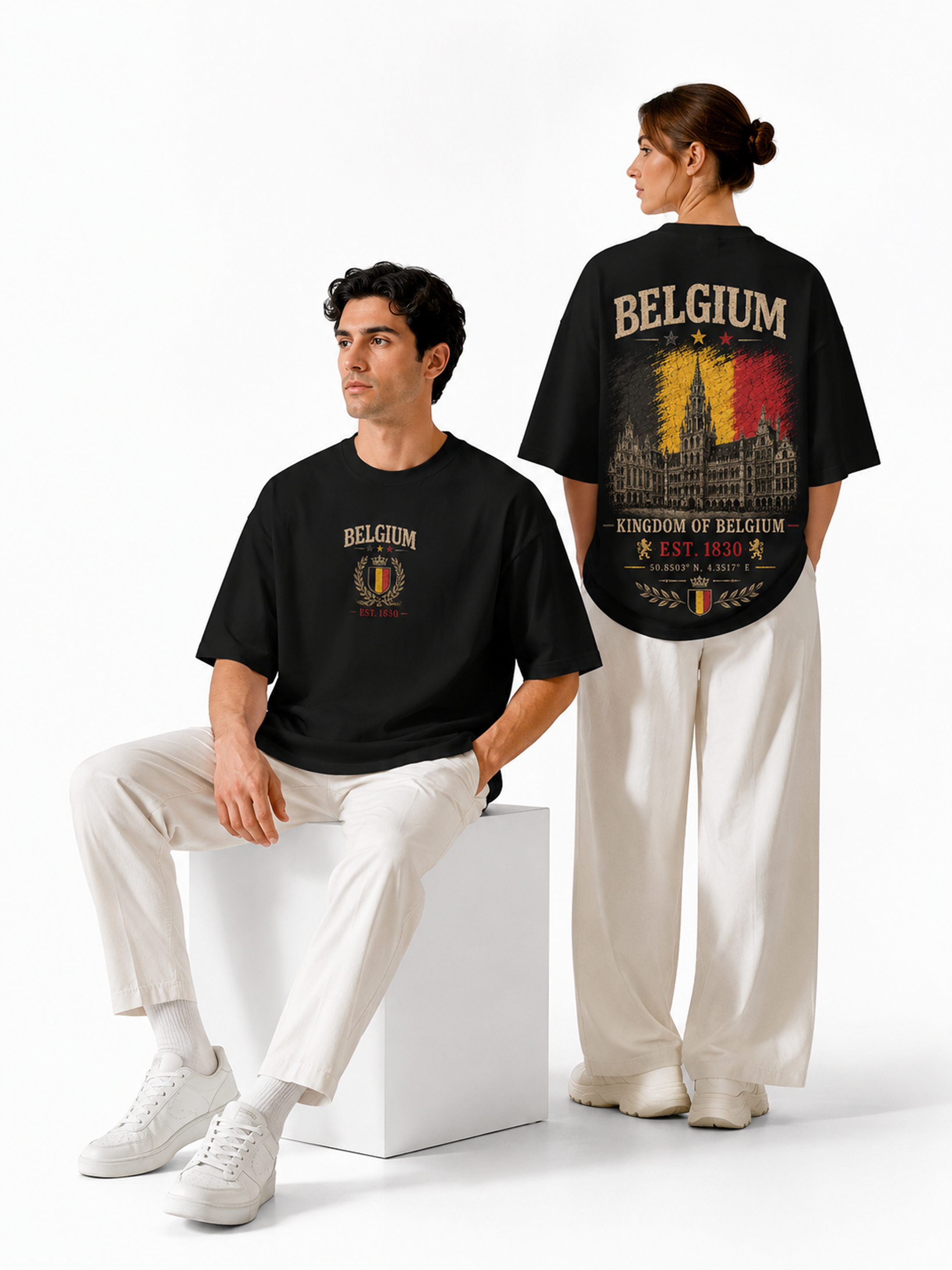 Belgium Oversized T-Shirt – Country Pride Unisex Graphic Tee Main image