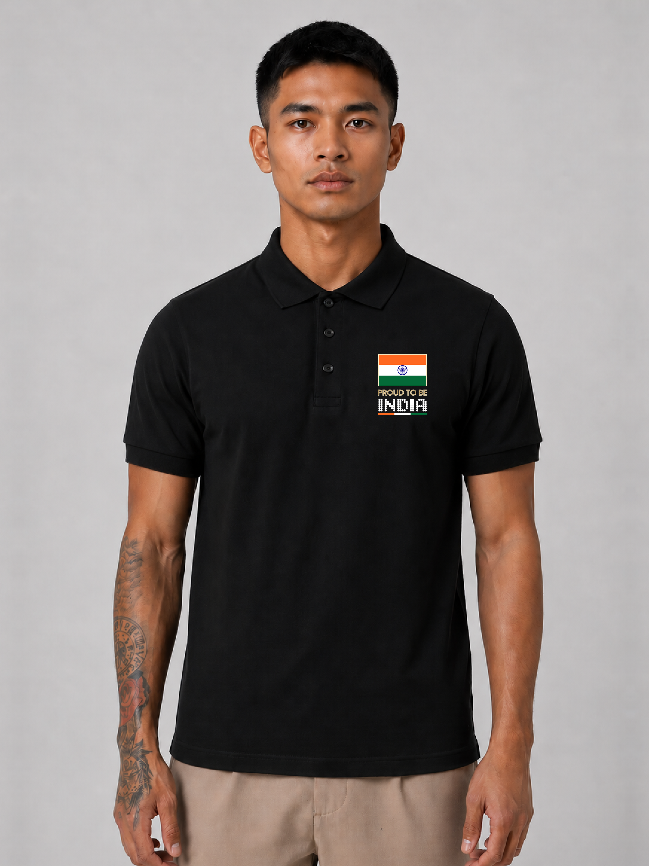 India Pride Polo T-Shirt – Proud to Be India Flag Graphic Polo