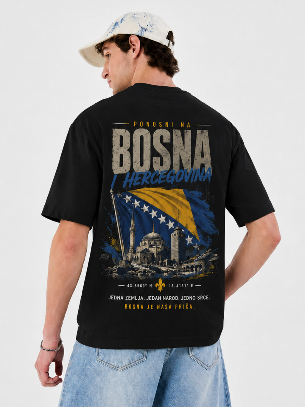 Bosnia Oversized T-Shirt – Country Pride Unisex Graphic Tee