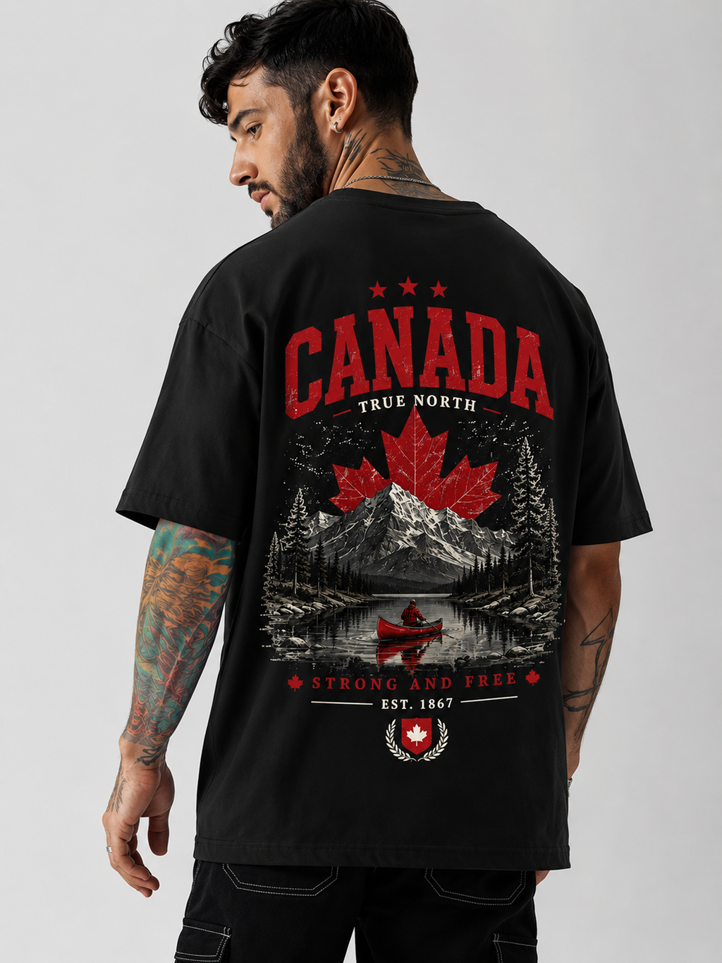 Canada Oversized T-Shirt – Country Pride Unisex Graphic Tee